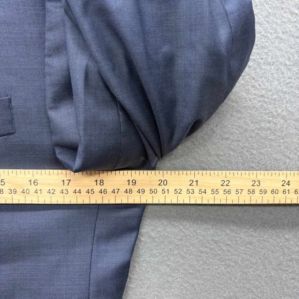 Peter Millar Mens 38S Blue 100% Wool Two Button Blazer Sport Coat Made in Canada